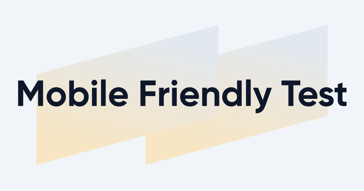 Google mobile clearance friendly test